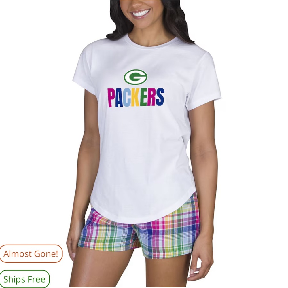 Large Green Bay Packers Concepts Sport White Razzle Sleepwear